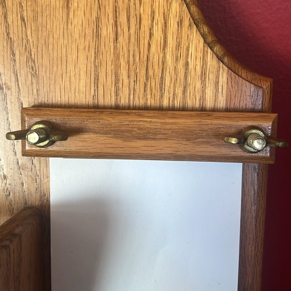 Like new solid oak organizer - Picture 5 of 13